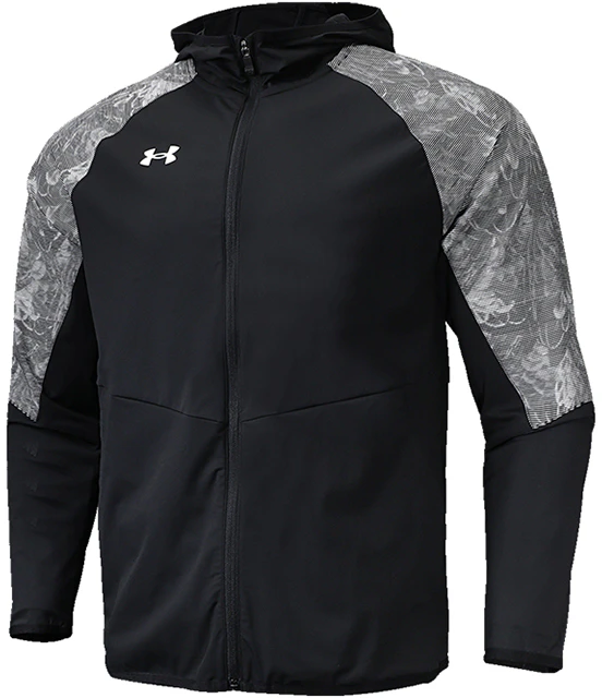 under-armour-ua-logo-print-knit-panel-hooded-jacket-black-22500403-001