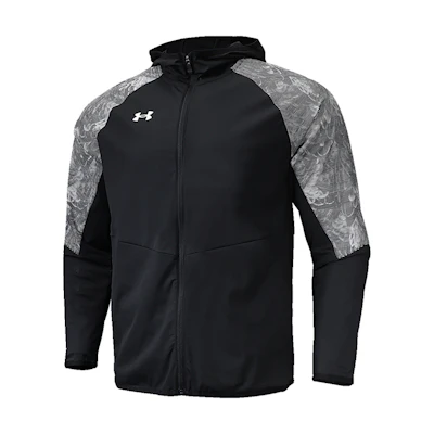 Under Armour UA Logo Print Knit Panel Hooded Jacket Black 22500403-001