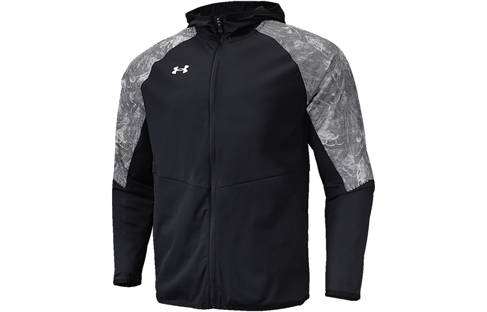 Order Under Armour UA Logo Print Knit Panel Hooded Jacket Black 22500403-001