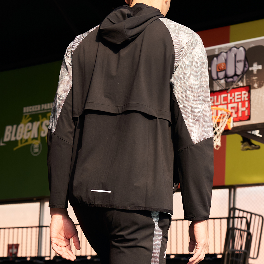 Purchase Under Armour UA Logo Print Knit Panel Hooded Jacket Black 22500403-001