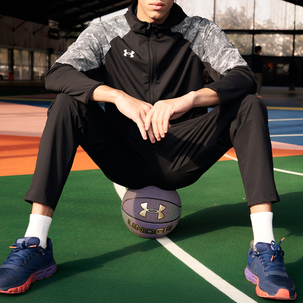 Details for Under Armour UA Logo Print Knit Panel Hooded Jacket Black 22500403-001