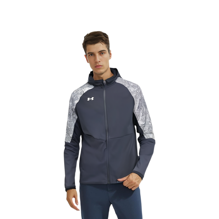 Sizing Under Armour UA Logo Print Knit Panel Hooded Jacket Black 22500403-001