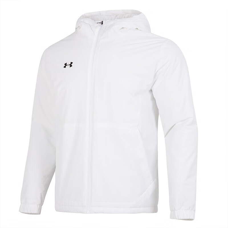 Under Armour UA Logo Print Loose Fit Training Hoodie Jacket White 22600902-100