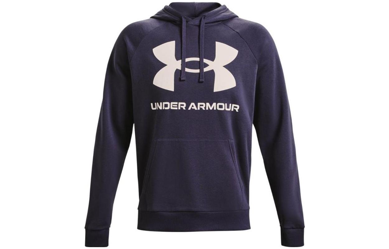 Under Armour UA Logo Printed Drawstring Hoodie Pullover Purple - Long Sleeve 1357093-558
