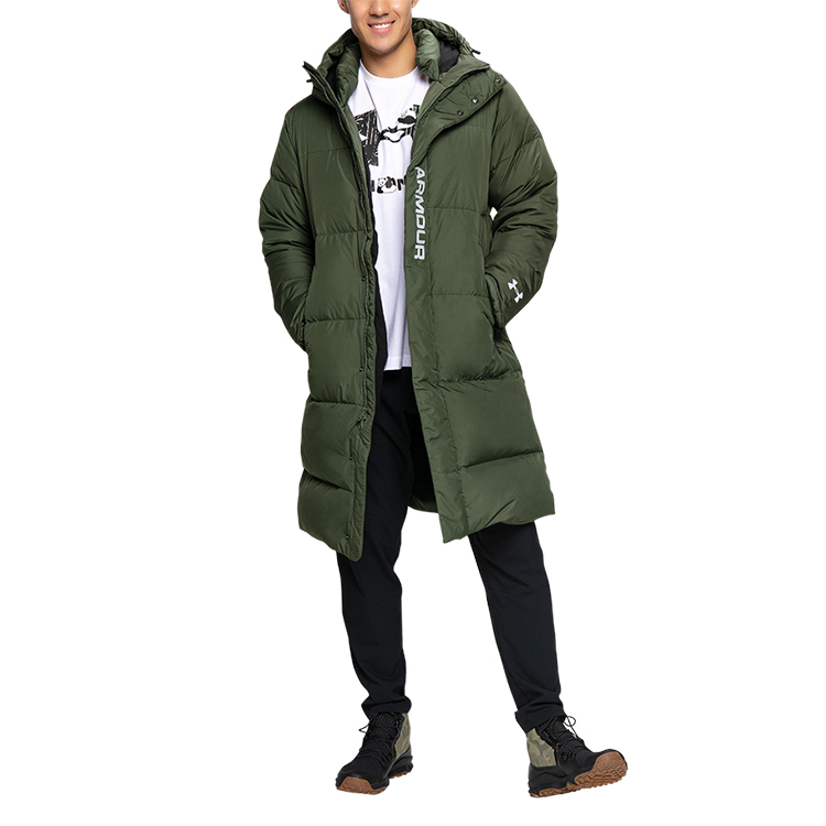 Details for Under Armour Jaket Panjang Tahan Air Musim Dingin Hijau Militer. 1353556-330