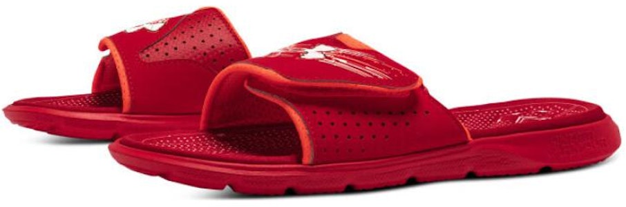 Under Armour UA Mercenary 休閒百搭 運動拖鞋 男女同款 紅 Lookbook Under Armour UA Mercenary 休閒百搭 運動拖鞋 男女同款 紅