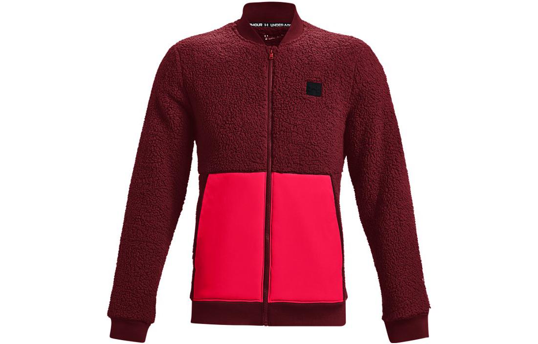 Under Armour UA Micro Logo Full-Zip Fleece Regular Fit Jacket Red 1366717-615