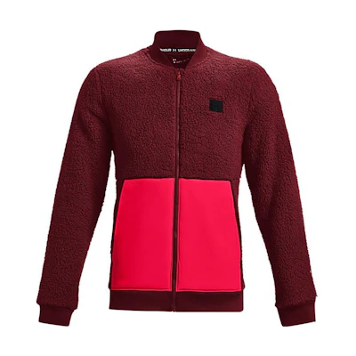 Under Armour UA Micro Logo Full-Zip Fleece Regular Fit Jacket Red 1366717-615
