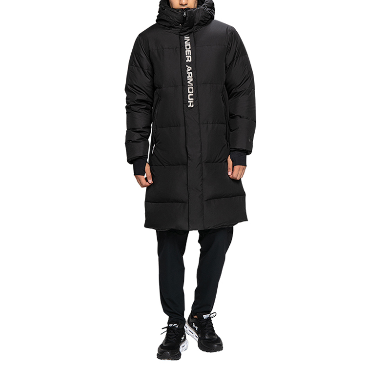 Shop Under Armour Jaket Musim Sejuk Pendek Hitam untuk Latihan 1353556-001