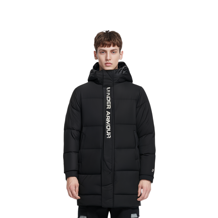 Details for Under Armour Jaket Musim Sejuk Pendek Hitam untuk Latihan 1353556-001