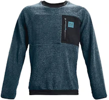 Under Armour UA Mission Boucle Colorblock Crewneck Pullover Training Sweatshirt Blue 1366093-413 Under Armour UA Mission Boucle Colorblock Crewneck Pullover Training Sweatshirt Blue 1366093-413