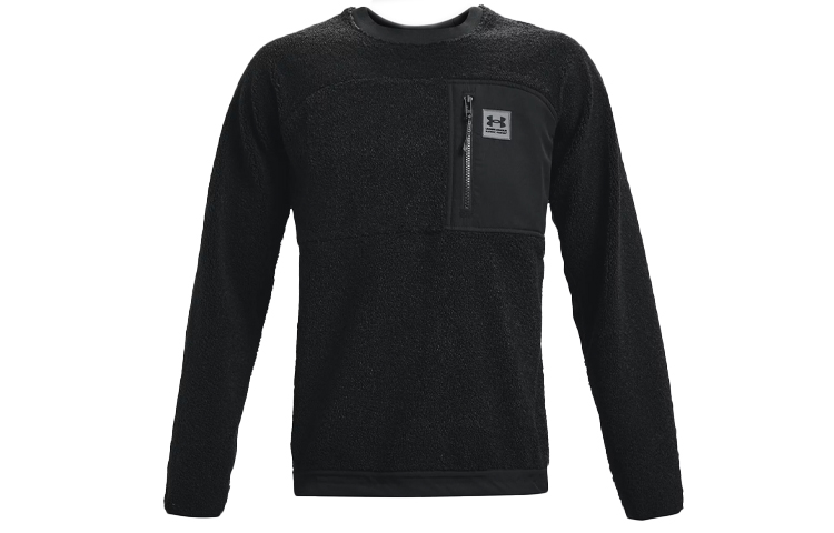 Under Armour UA Mission Boucle Pullover Crewneck Training Sweatshirt Black 1366093-001