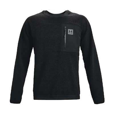 Under Armour UA Mission Boucle Pullover Crewneck Training Sweatshirt Black 1366093-001