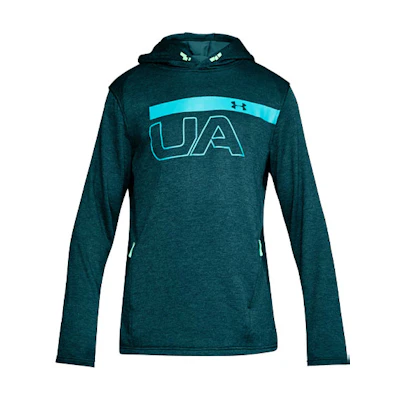 Under Armour UA Mk-1 Tech Terry Graphic Logo Hoodie Blue 1306445-716