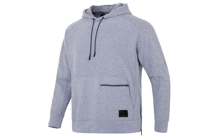 Under Armour UA Ottoman Fleece Men’s Hoodie Purple - Casual Pullover Long Sleeve Activewear 1373878-559