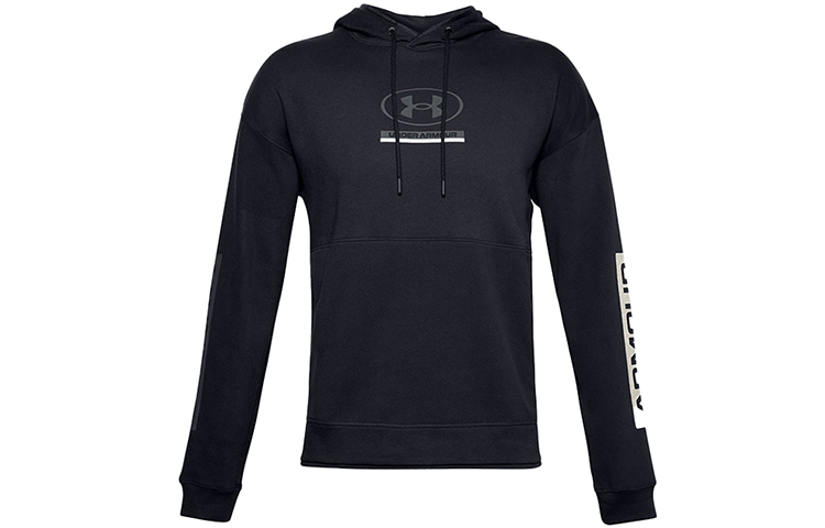 Under Armour UA Pack Letter Print Fleece Hoodie Black 1357100-001