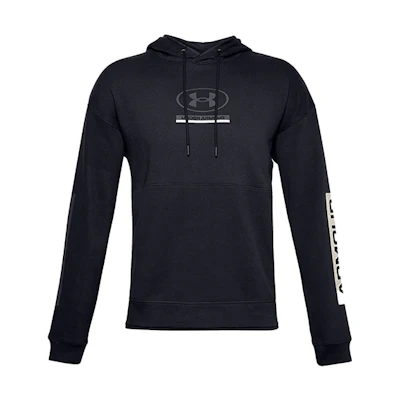 Under Armour UA Pack Letter Print Fleece Hoodie Black 1357100-001