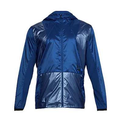 Under Armour UA Perpetual Blue Woven Patchwork Sports Hoodie Jacket 1306388-574