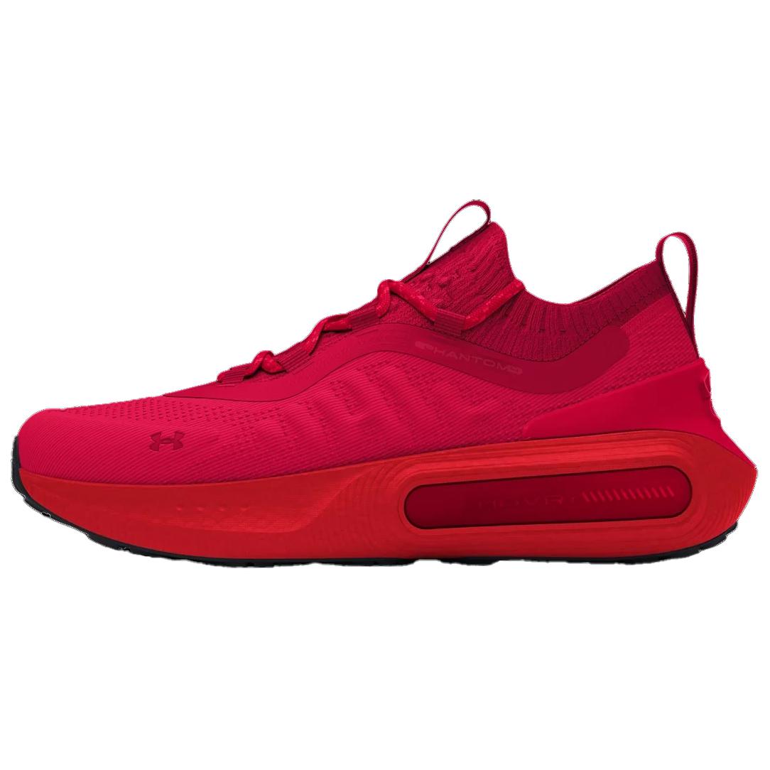 Under Armour UA Phantom 4 Red Low-Top Casual Lifestyle Shoes for Men. 3027593-600