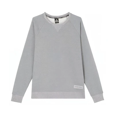 Under Armour UA Plain Cotton Crewneck Training Sweatshirt - Gray 1379685-011