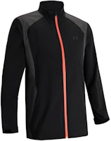 Under Armour UA Portrush Rain Logo Colorblock Jacket Black Mens 1352108-001 Under Armour UA Portrush Rain Logo Colorblock Jacket Black Mens 1352108-001