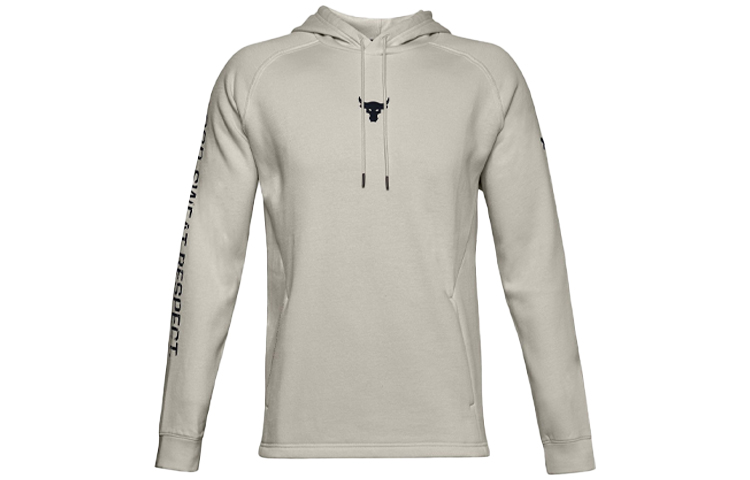 Under Armour UA Printed Logo Pullover Hoodie White 1357193-110