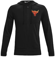 Under Armour UA Project Rock Dwayne Johnson Logo Print Zip Hoodie Black 1361749-001 Under Armour UA Project Rock Dwayne Johnson Logo Print Zip Hoodie Black 1361749-001