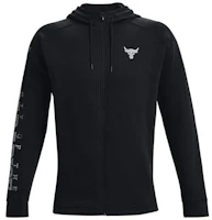 Under Armour UA Project Rock Fleece Training Hoodie Jacket Black 1367032-001 Under Armour UA Project Rock Fleece Training Hoodie Jacket Black 1367032-001