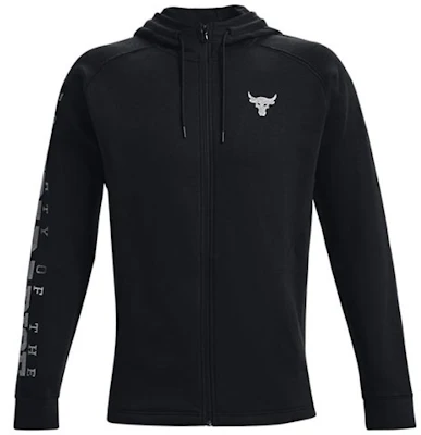 Under Armour UA Project Rock Fleece Hoodie Latihan Jaket Hitam 1367032-001 Buy Under Armour UA Project Rock Fleece Hoodie Latihan Jaket Hitam 1367032-001