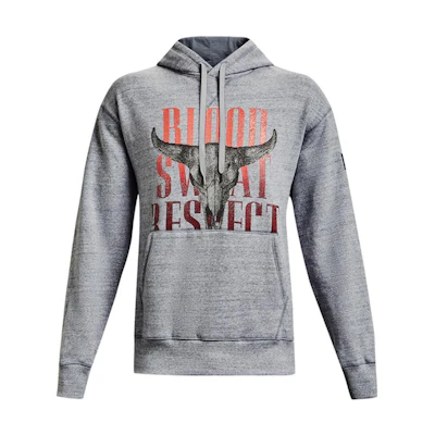 Under Armour UA Project Rock Training Fleece Hoodie Grey 1367036-035