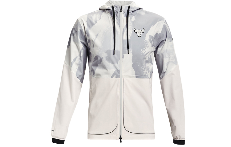 Under Armour UA Project Rock Training Jacket Hoodie - Agate White 1362759-112