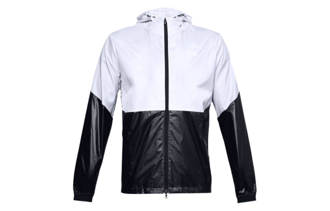 Under Armour UA Recover Legacy Colorblock Zip Hoodie Jacket Black 1353370-100