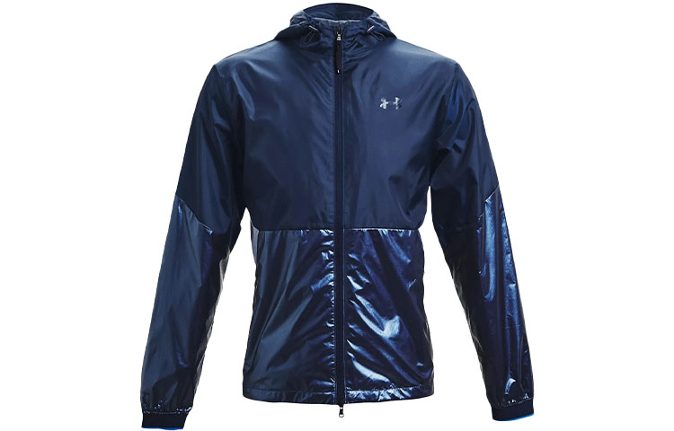 Under Armour UA Recover Legacy Colorblock Zip Hoodie Blue Running Jacket 1353370-408