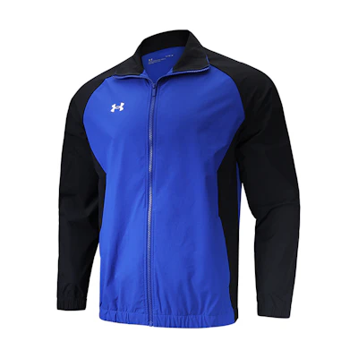 Under Armour UA Retro Colorblock Logo Print Track Jacket Blue - Retro Woven Stand Collar 22500402-400