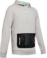 Under Armour UA Retro Colorblock Pocket Fleece Hoodie Unisex Grey 1359141-014 Under Armour UA Retro Colorblock Pocket Fleece Hoodie Unisex Grey 1359141-014