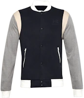 Under Armour UA Rival AMP Varsity Colorblock Fleece Bomber Jacket Black 1357146-001 Under Armour UA Rival AMP Varsity Colorblock Fleece Bomber Jacket Black 1357146-001
