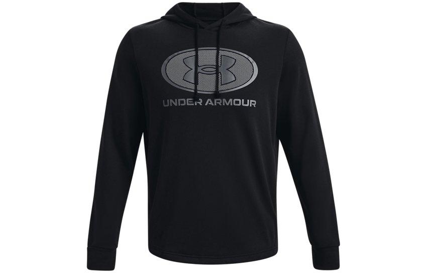 Under Armour UA Rival Black Hoodie with Bold Front Logo Print 1369470-001