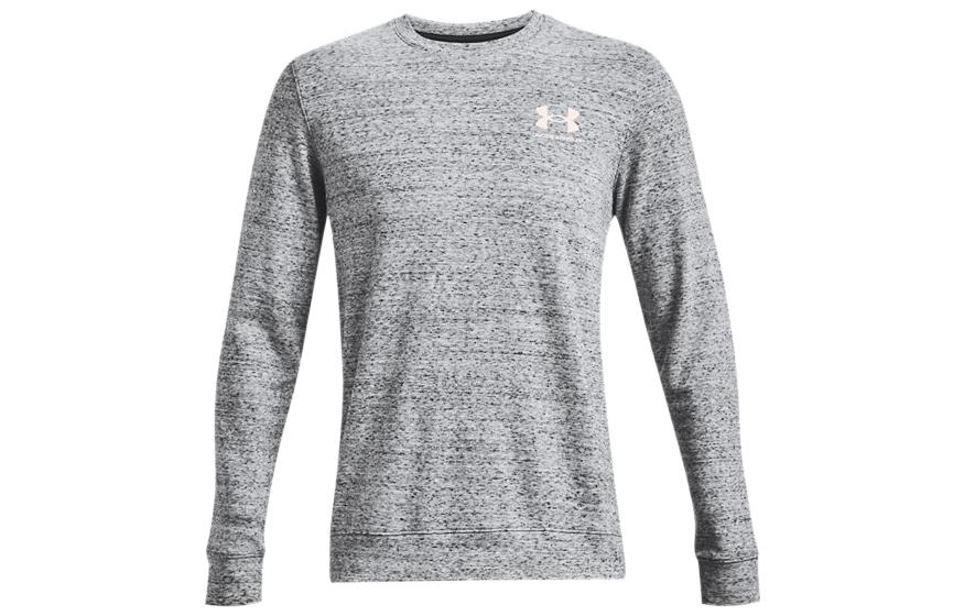 Under Armour UA Rival Crewneck Athletic Pullover Sweatshirt Gray 1370404-112