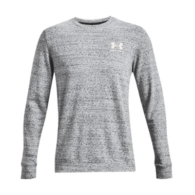 Under Armour UA Rival Crewneck Athletic Pullover Sweatshirt Gray 1370404-112