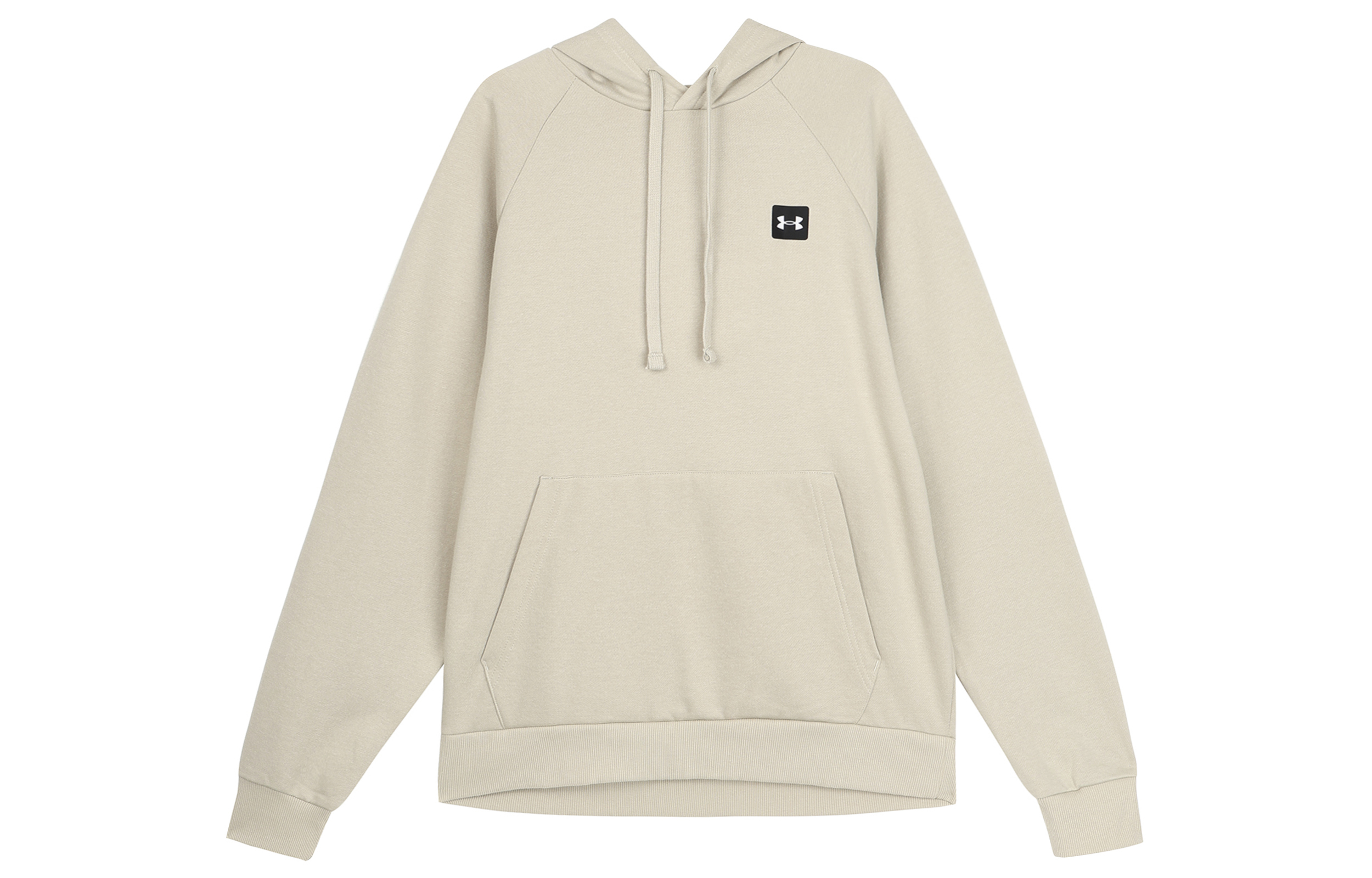 Under Armour UA Rival Fleece Hoodie Brown Pullover with Solid Print Logo 1357092-289