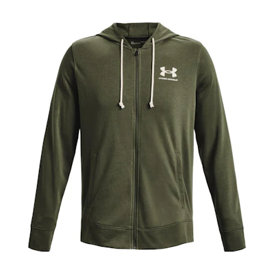 Under Armour UA Rival Green Hoodie with Logo Print 1370409-390