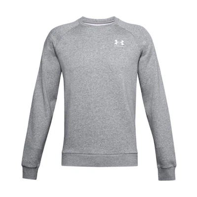 Under Armour UA Rival Grey Crewneck Sweatshirt with Logo Print - Long Sleeve 1359029-035