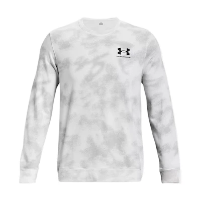 Under Armour UA Rival Logo Cotton Crewneck Sweatshirt White Long Sleeve 1377186-100