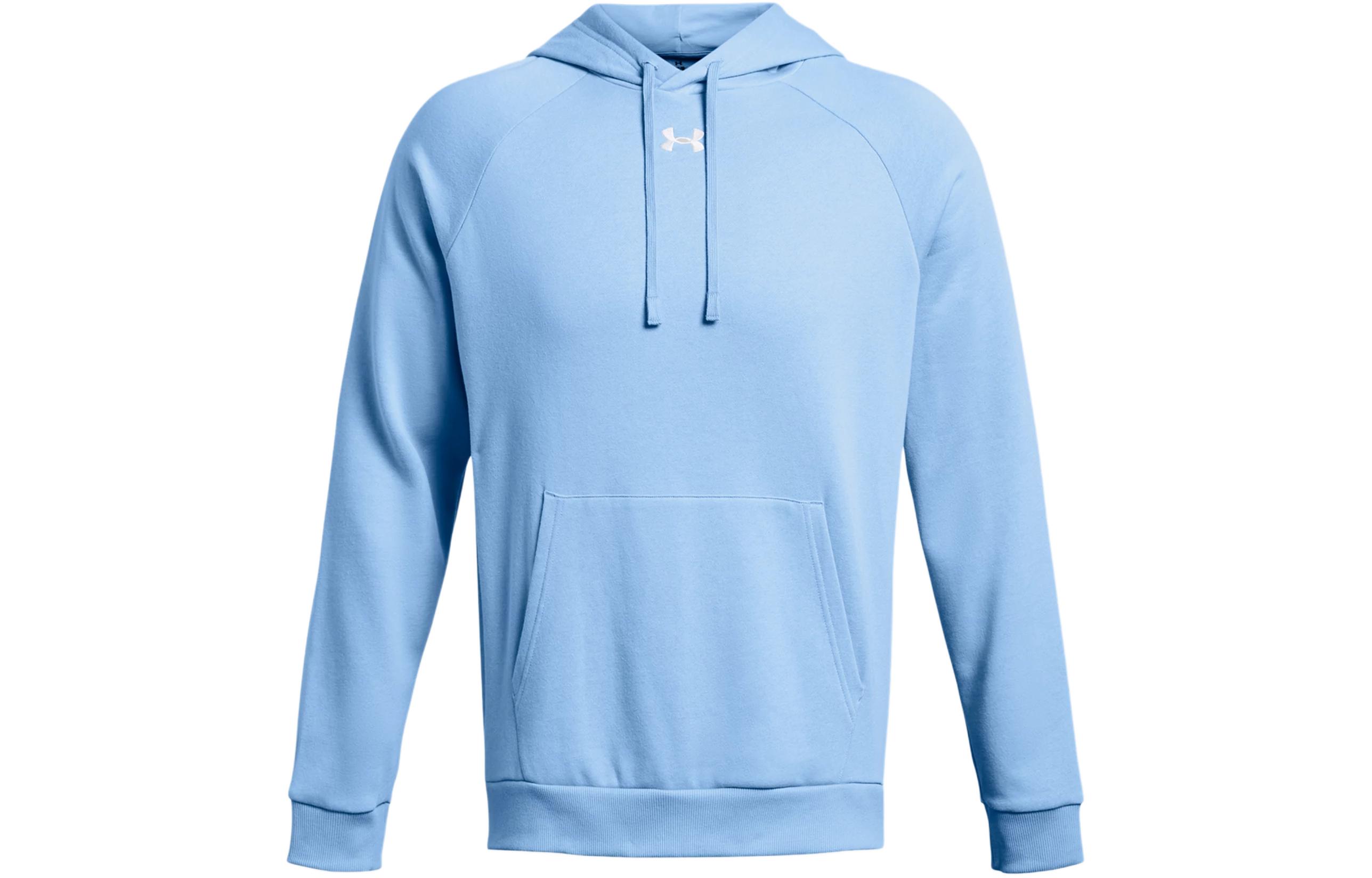 Under Armour UA Rival Logo Fleece Pullover Hoodie Deep Sky Blue 1379757-475