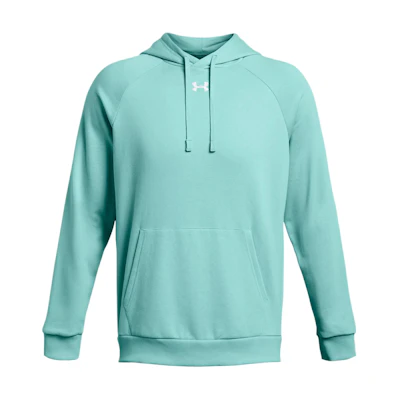 Under Armour UA Rival Logo Graphic Fleece Hoodie Green Pullover 1379757-482