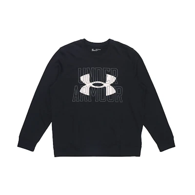 Under Armour UA Rival Logo Printed Crewneck Training Sweatshirt Black 1370391-001