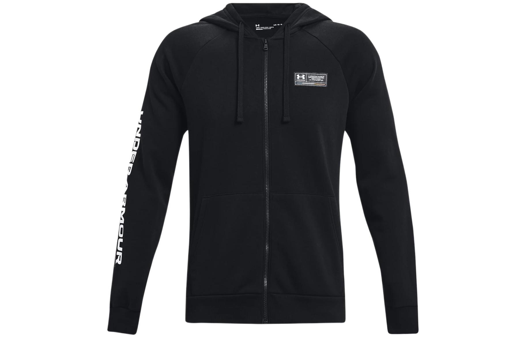 Under Armour UA Rival Printed Zip-Up Hoodie Black ( Long Sleeve Jacket) 1370344-001