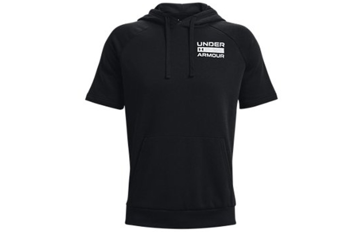 Under Armour UA Rival Signature Black Short-Sleeve Casual Hoodie 1366365-001