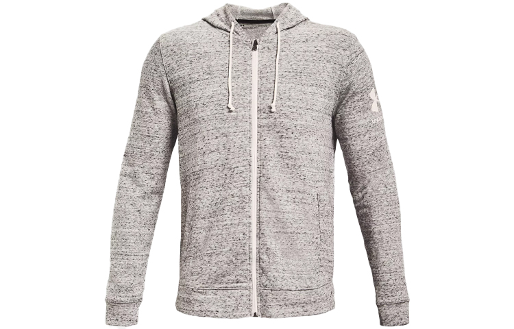Under Armour UA Rival Terry Logo Loose Training Hoodie Jacket - Alabaster White 1361606-112