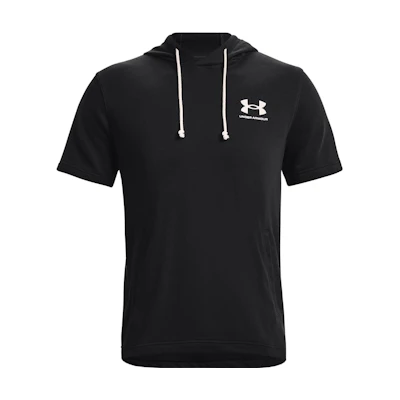 Under Armour UA Rival Terry Short Sleeve Hoodie Black Casual Hoodie 1370396-001